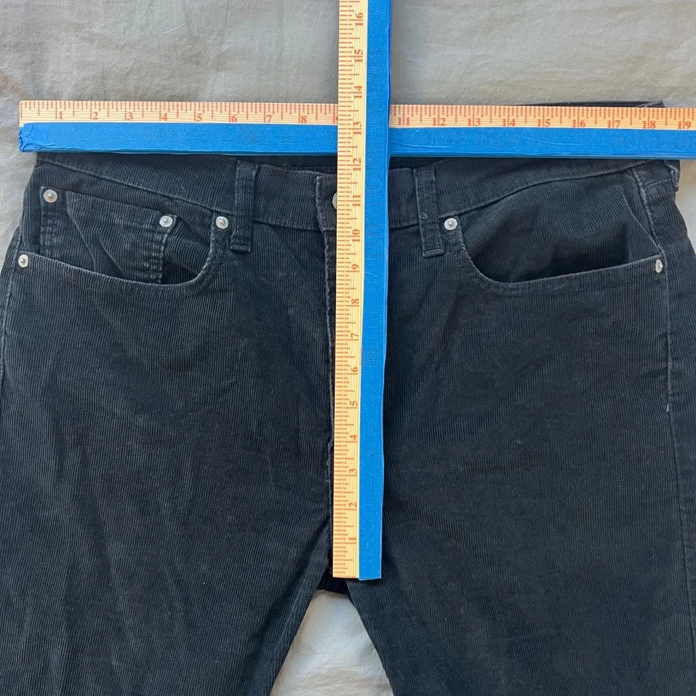 LEVI'S 502 Corduroy Pants Mens Size 36x29 Taper Fit‎ Dark Wash Cotton Blend